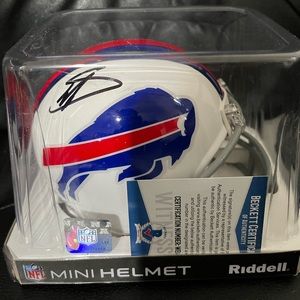 Signed Stefon Diggs mini helmet